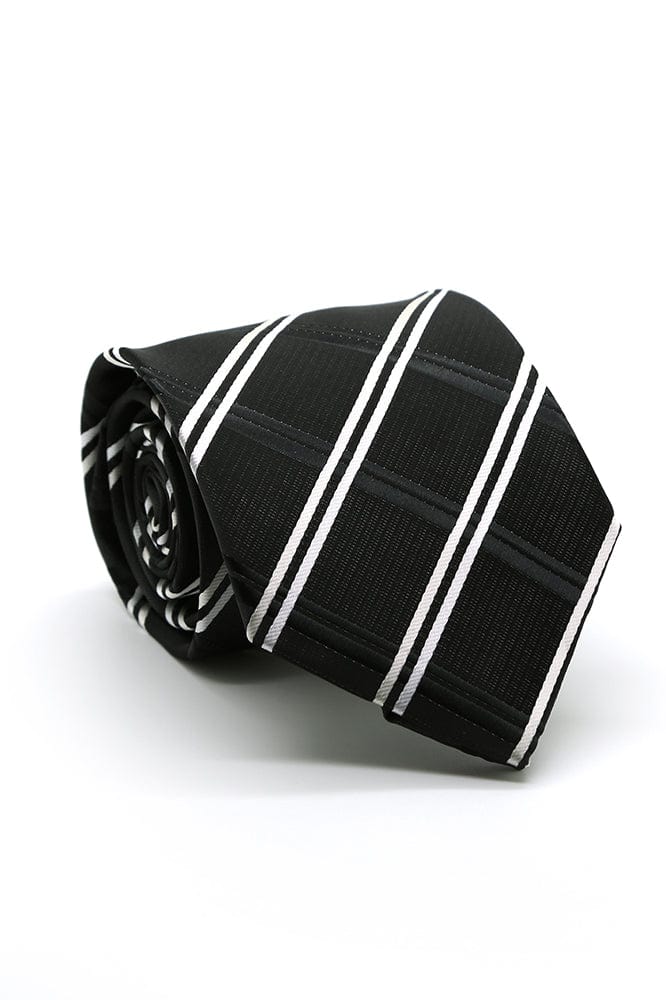 Ferrecci Black and White Montebello Necktie
