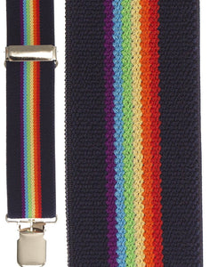 Cardi "Navy Rainbow Terry Stripe" Suspenders