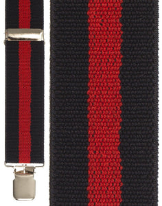 Cardi "Navy Red Navy Terry Stripe" Suspenders