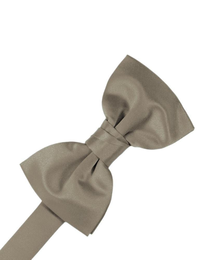 Cardi Pre-Tied Stone Luxury Satin Bow Tie