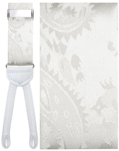 Cardi "Trentino" White Suspenders